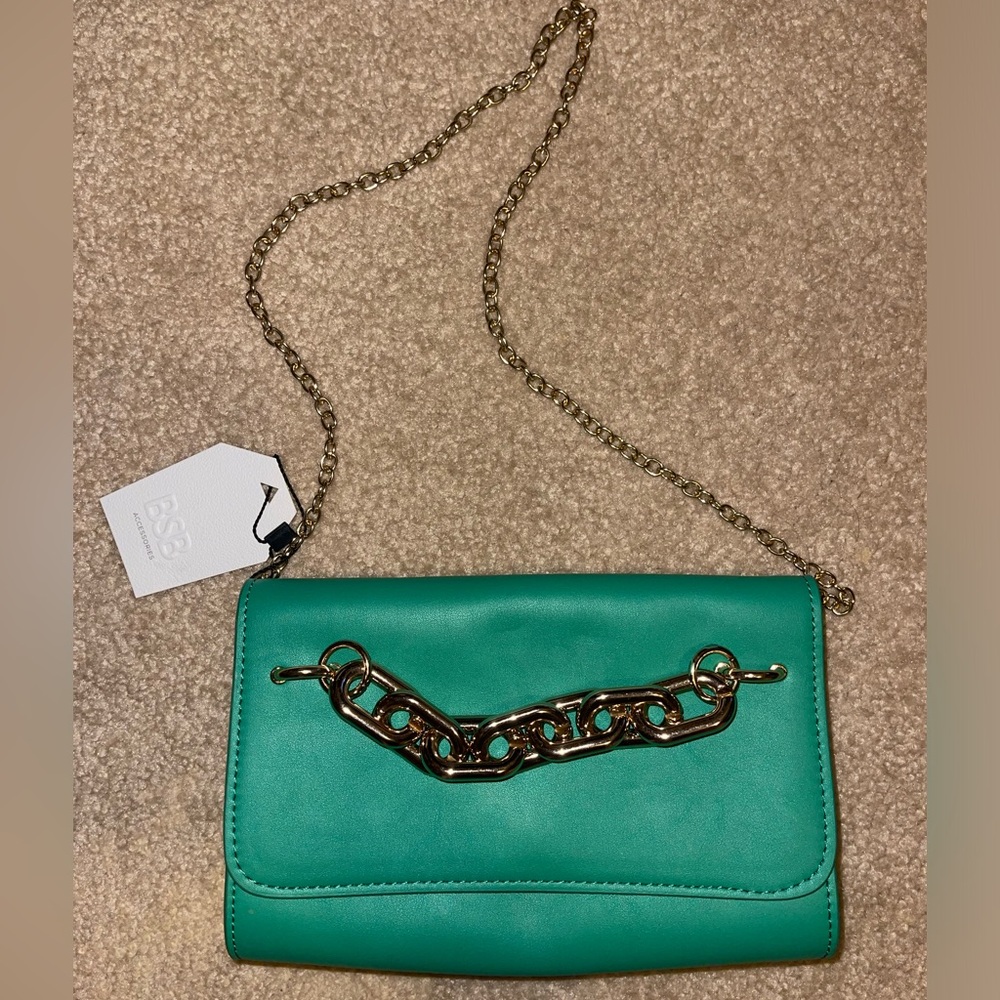 Green European Brand "BSB" gold chain purse